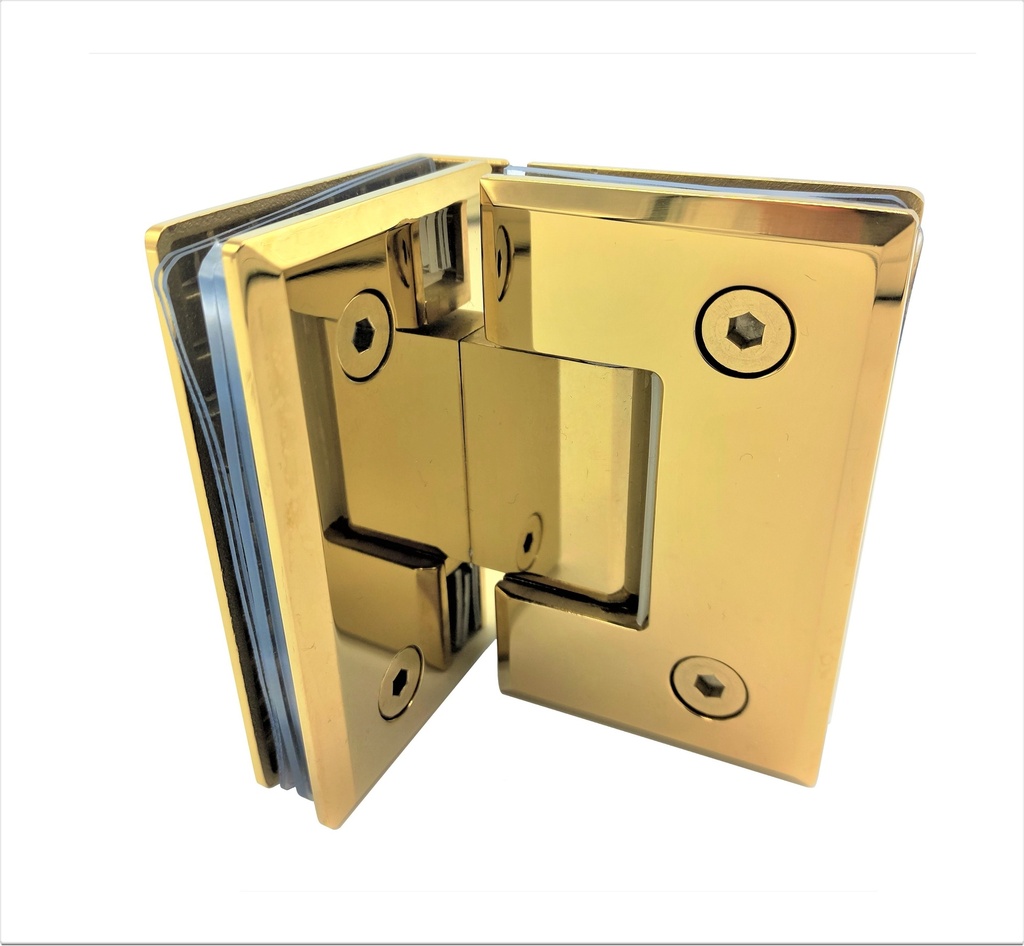 MD 304G - Hinge glass-glass 90° GOLD