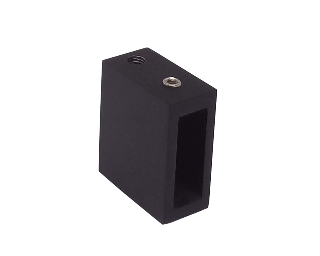MD 318B BLACK - CONNECTOR WALL - PIPE 30x10, 180°