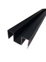 MD 5H BLACK - Profil tip "M" aluminiu 15x30x10mm (sticla8-10mm) 220cm BLACK