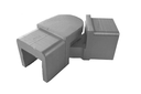 MD 6540V Cot reglabil mana curenta aluminiu natural
