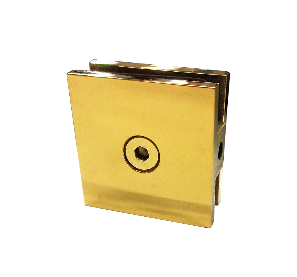 MD 721P G - Conector perete-sticla o singura gaura 45*45*90° GOLD