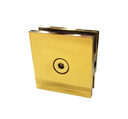 MD 721P G - CONNECTOR WALL-GLASS ONE SINGLE HOLE 45*45*90° GOLD
