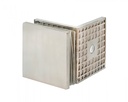 MD 722 ANOD - CONNECTOR GLASS-WALL 90° ALUMINUM ANODIZED