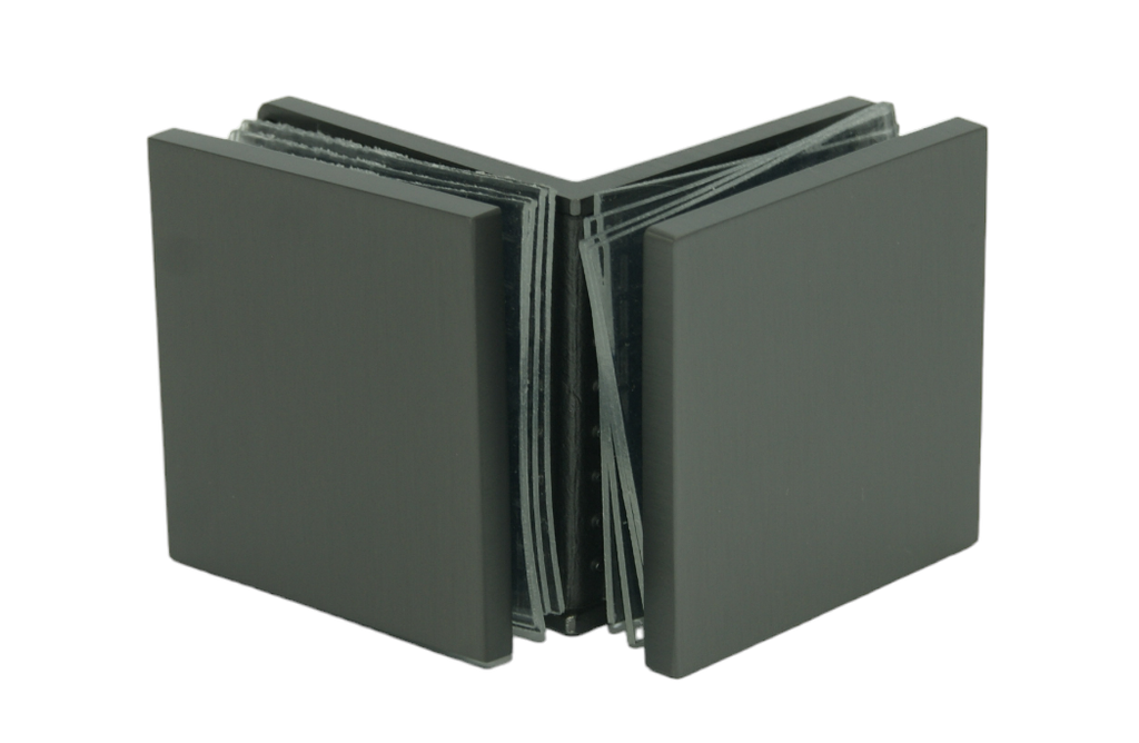 MD 725P GMG - Conector sticla-sticla 90° (patrat) GUNMETAL GRAY