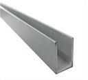 MD 8092A - Profil U aluminiu 12x20x1.5mm (sticla8mm) ANOD MAT