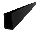 MD 8092B - Profil U aluminiu 12x20x1.5mm (sticla8mm) BLACK MAT