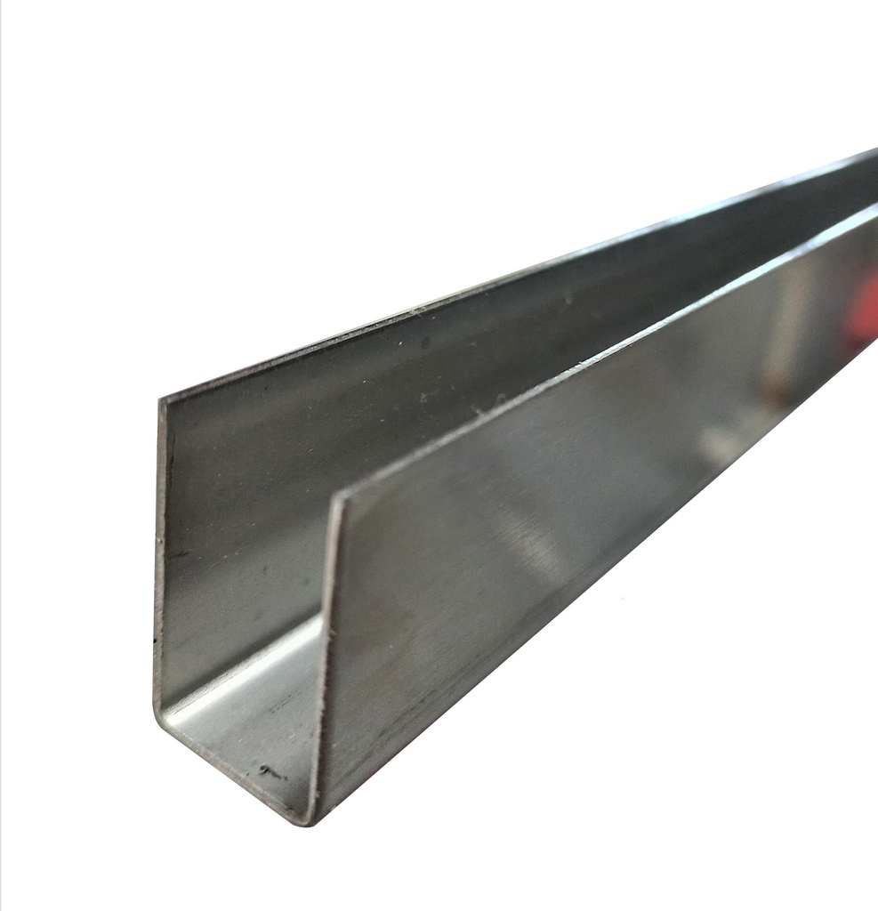 MD 9011 SSS - Profil U inox 28x15x28x1.0mm (sticla8-12mm) 300cm