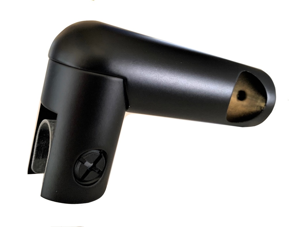 MD 919 B - BLACK - Conector bara stabilizatoare teava-sticla distantat, cu trecere