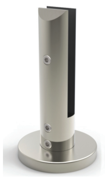 MD-300V Picior sustinere sticla 16mm, rotund (light inox)