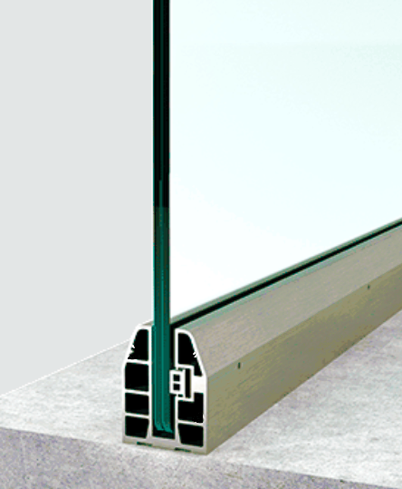 MW5500 Profil suport balustrada sticla 8-12mm BRONZ