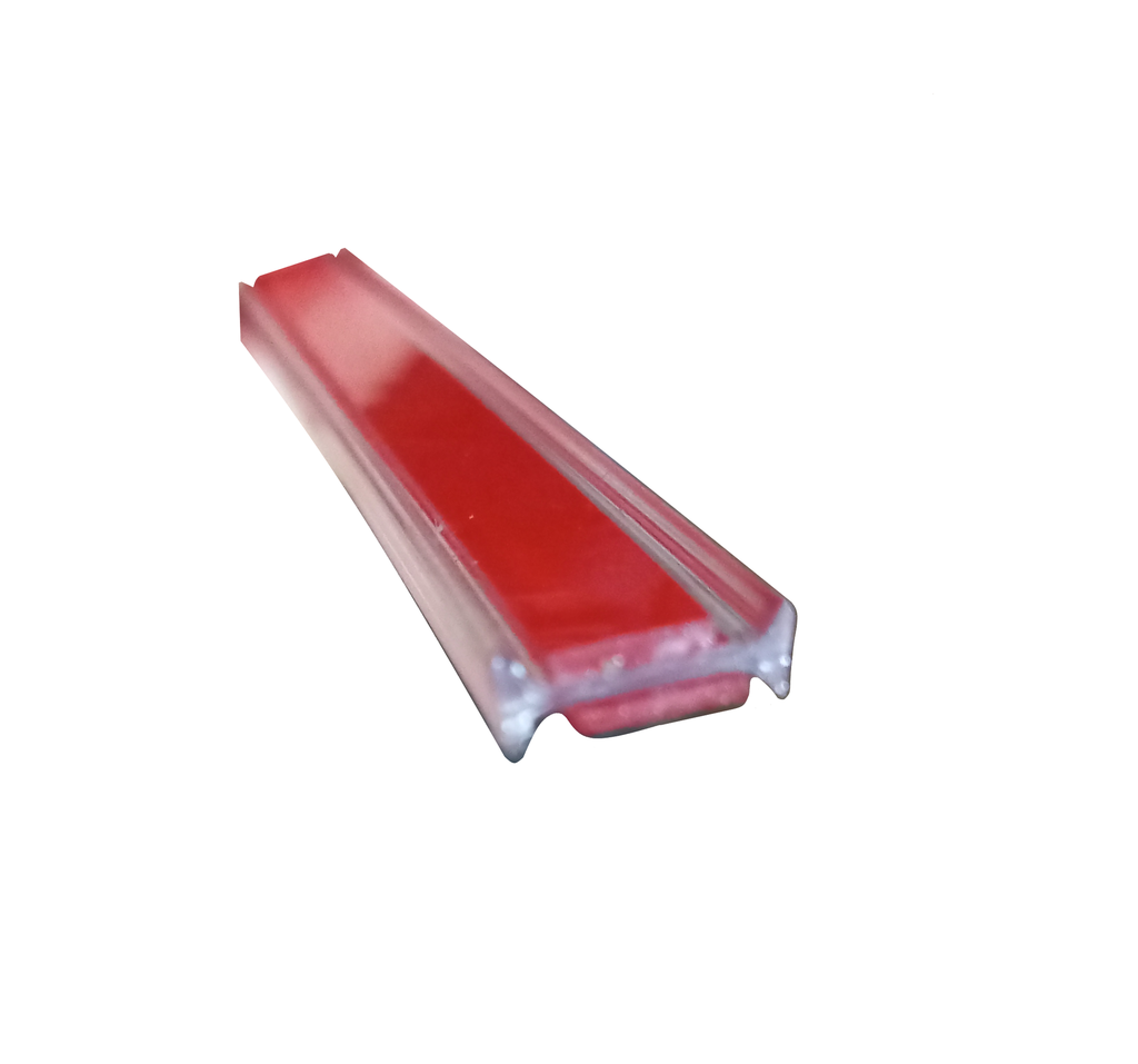 PROFILE H TRANSPARENT FROM POLYCARBONATE WITH TAPE ADHESIVE DOUBLE 3M *12mm