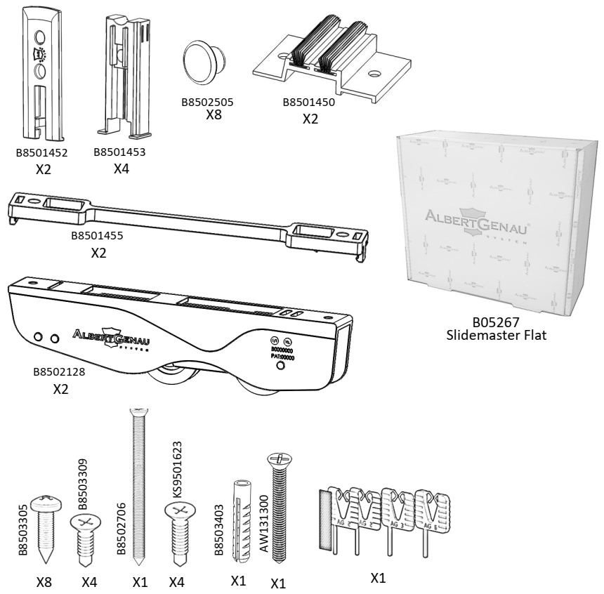 Set panou glisant SLIDE MASTER FLAT