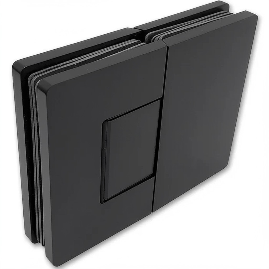 Hinge Slim Gap glass-glass Black