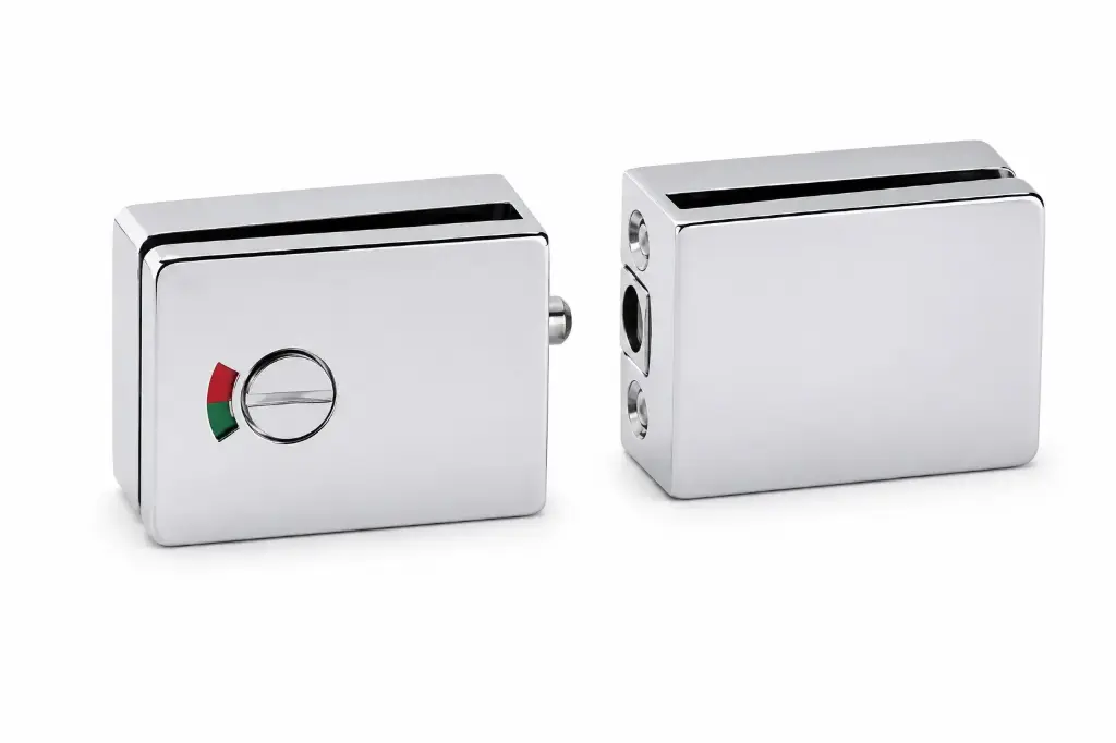 Set incuietoare si contraplaca fara decupaj cu indicator (sticla-sticla)
