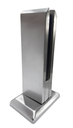Md 209-e 200h picior sustinere sticla 10-12mm, patrat din aluminiu