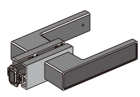 A542 OPK PS Incuietoare magnetica, usa cu profil perimetral, BLACK