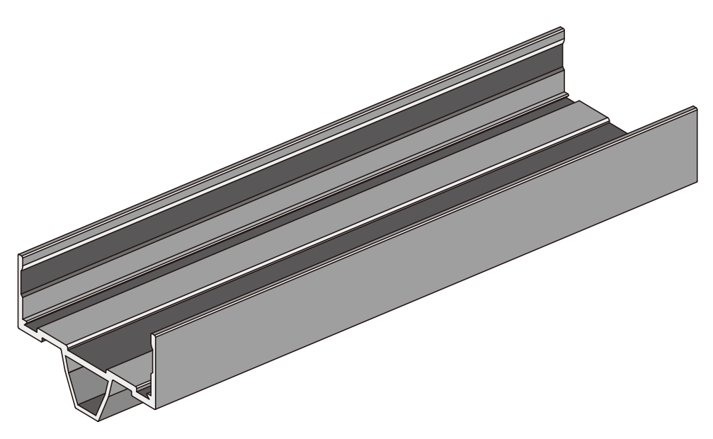 A207-40 OPK PS Profil capac lateral central tip A, BLACK