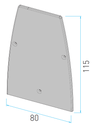 M50S-1516K CAPAC DE CAPAT PROFIL BALUSRADA TIP U ANOD