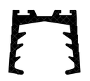 Garnitura 16mm pentru profil mana curenta 6540 (CNT-04KL)