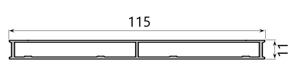 MD 11x115 Profil lateral Slider Next cu 5 cai