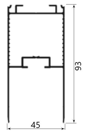 Md 93x45 profil ajustare inaltime  tango-optima