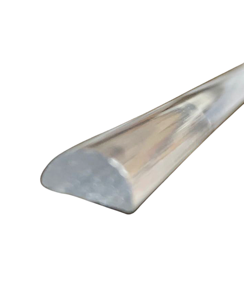 MD 46-1 PROFILE "THRESHOLD" FROM PLASTIC TRANSPARENT 10*10mm (PCS. 2m)