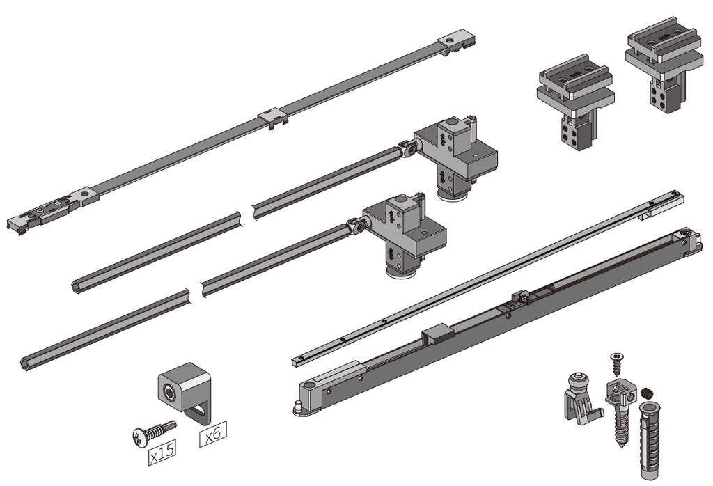 A20 OPK PS Set doua usi incastrabile 2+0 POCKET CA420006-003