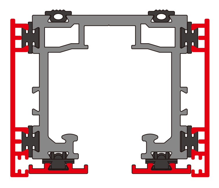 opk Perfect System KIT running track with covers, black
