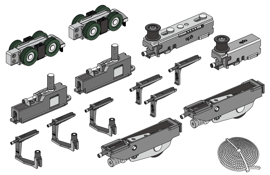 101101800095 OPK Perfect FD Set usa mijloc sistem telescopic 4+ panouri, dreapta