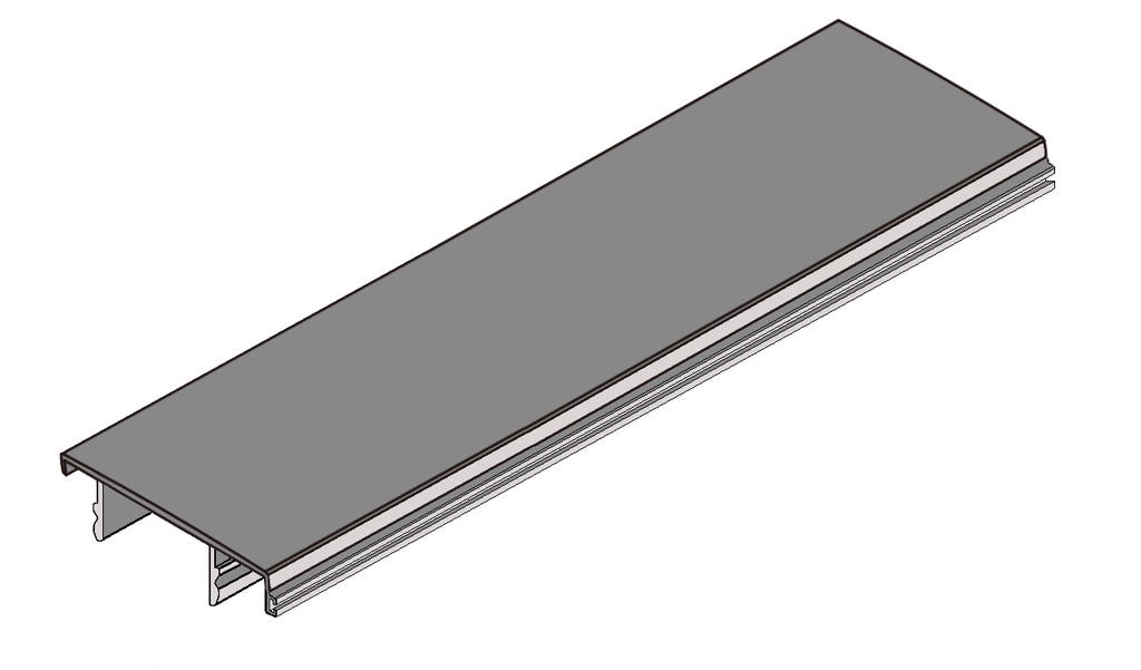A2123-45 OPK PS FD Profil capac lateral vertical intermediar tip C, cu perie