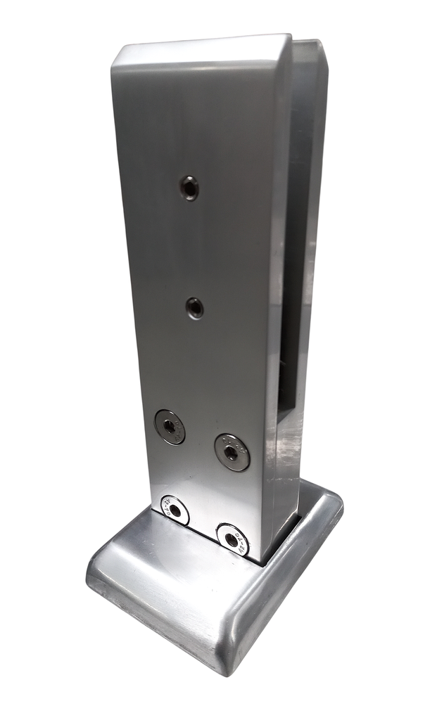 MD 209-F 200h picior sustinere sticla 10-12mm, patrat din aluminiu