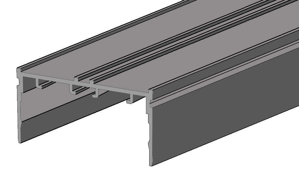 A368 OPK PS FG Profil vertical de perete pentru usa armonica