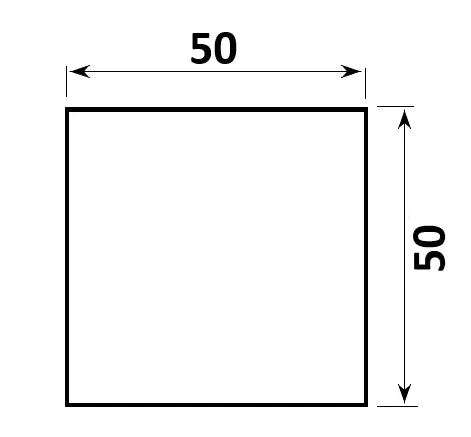 MD 50x50x2.0mm Profil aluminiu de compensare
