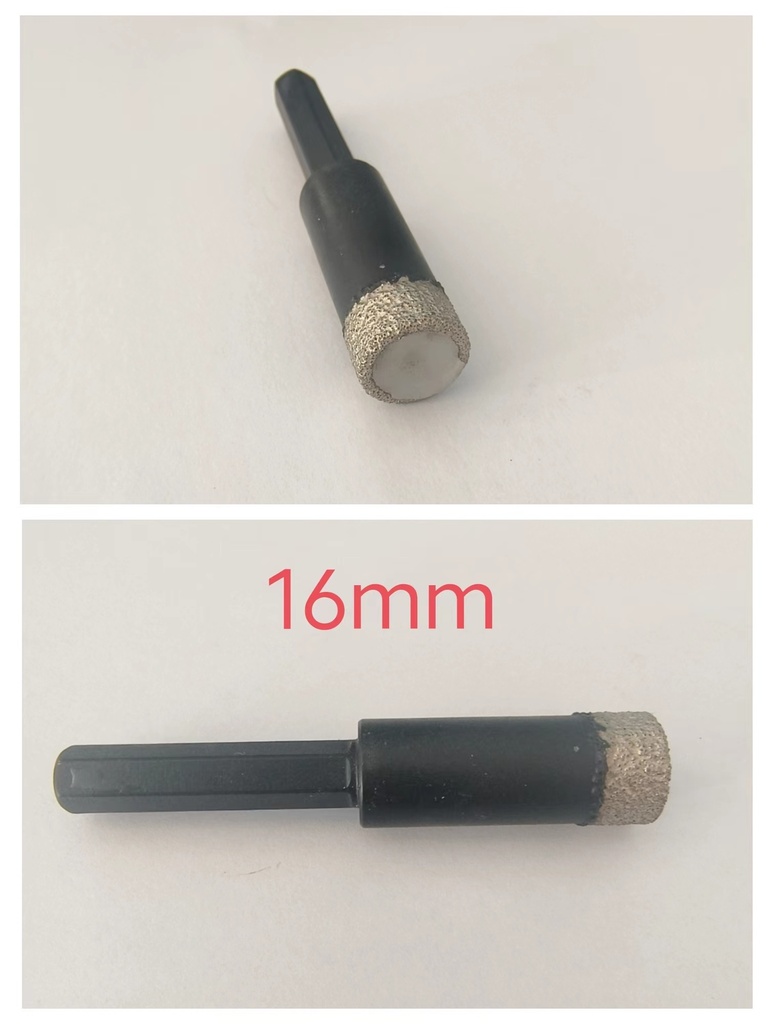 16mm Burghiu diamant USCAT, tija HEX,80mm lungime