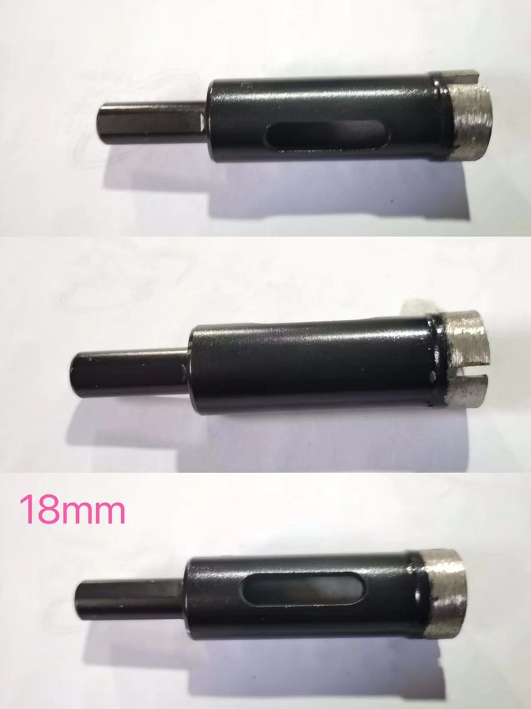 18mm Burghiu sinterizat cu diamant, tija HEX,83mm lungime