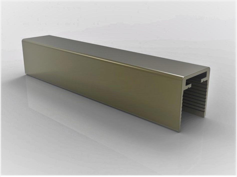 30x28 Profil U mana curenta din aluminiu BRONZ, sticla 12-16mm