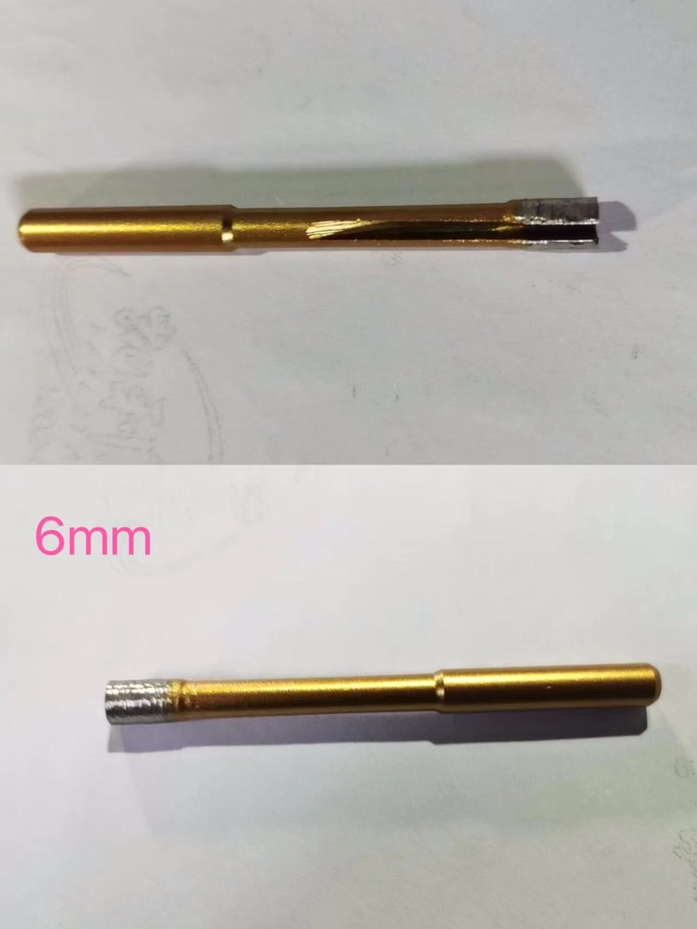 6mm Burghiu sinterizat cu diamant, tija rotunda,73mm lungime