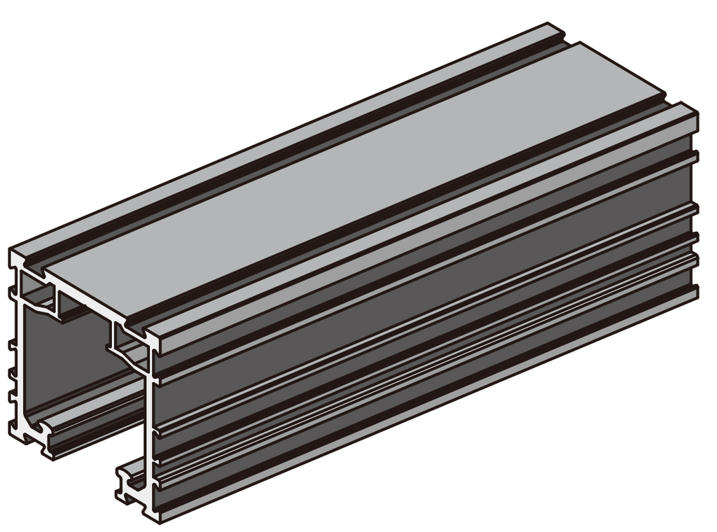 A101 OPK PS Profil sina de rulare pentru sistem telescopic, BLACK