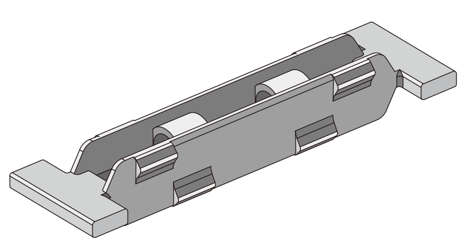 A502 OPK PS Clips din plastic pentru atasarea capacului inferior de sina