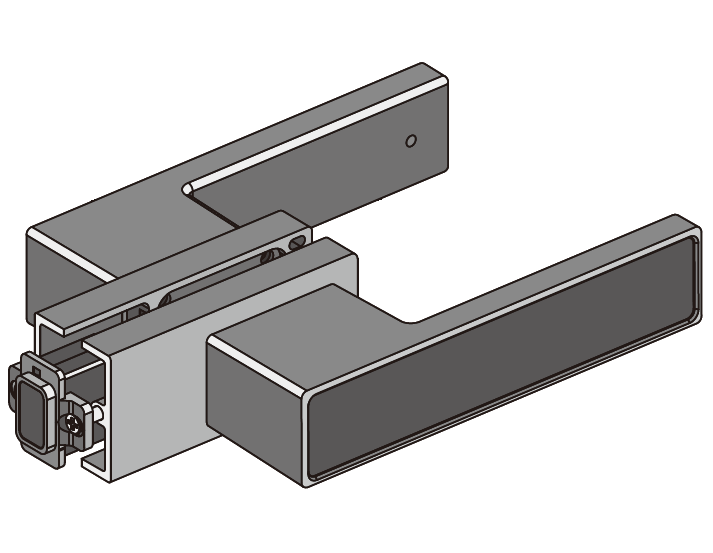 A537 OPK PS Incuietoare magnetica, usa cu profil perimetral, BLACK