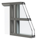 KP80 Profil perimetral dublu cu clips 80x34mm ANODIZAT