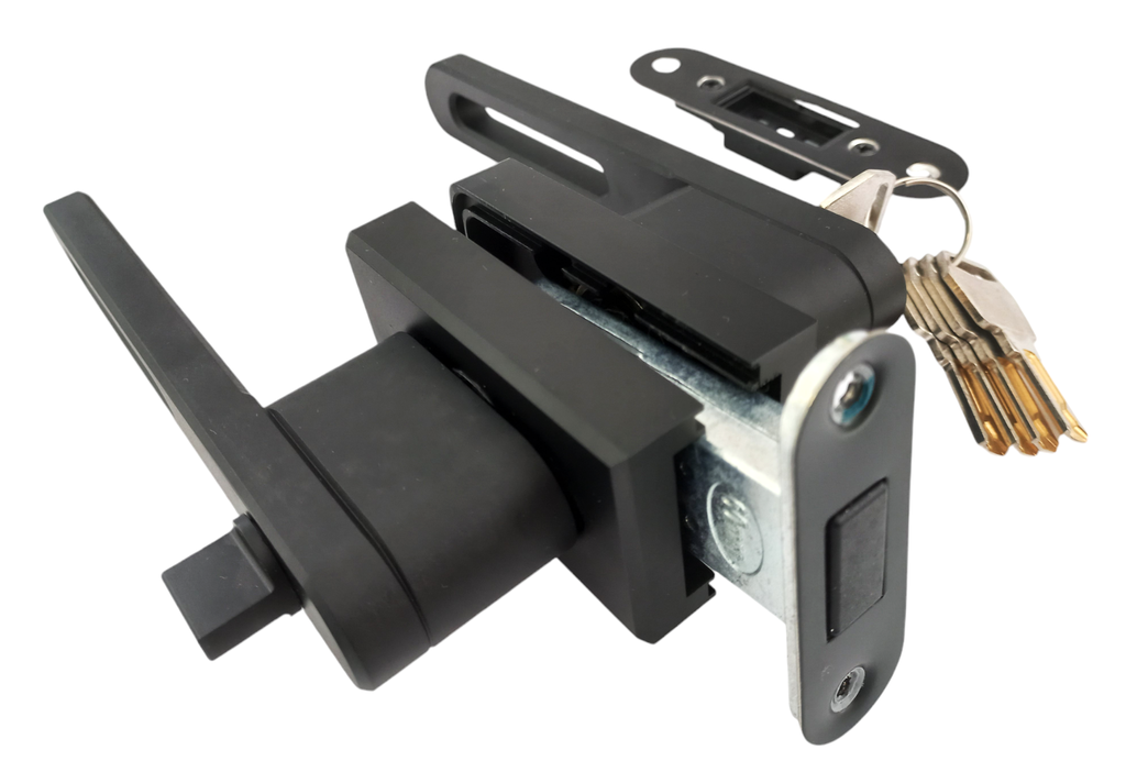 MAG/01L B Incuietoare orizontala magnetica pentru profil perimetral (rotunjita maner gol) Black