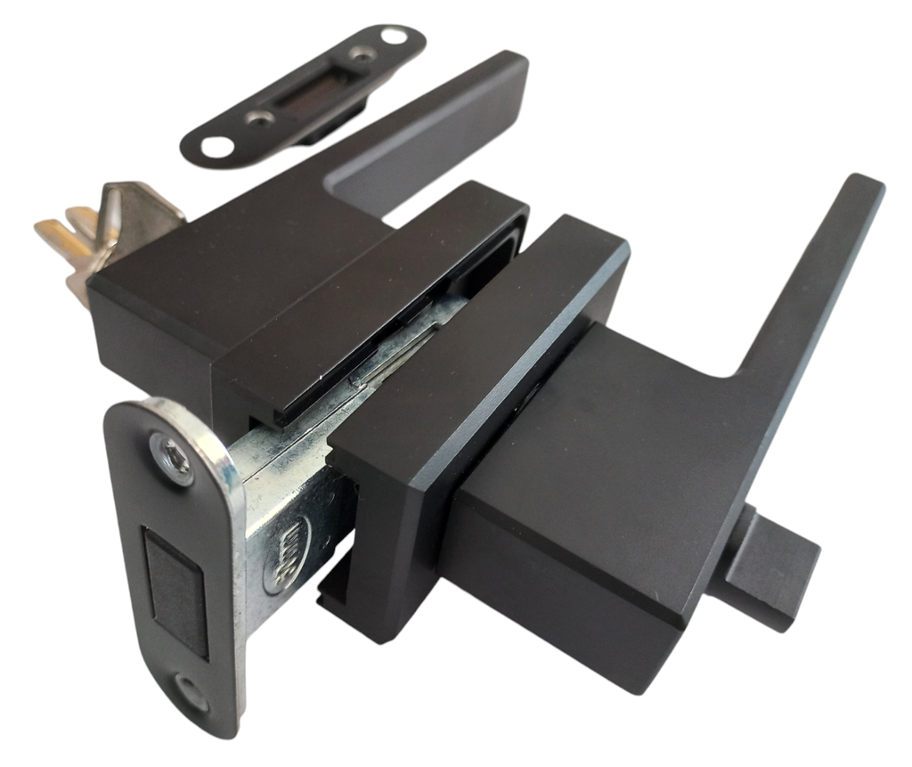 MAG/L02 B Incuietoare orizontala magnetica pentru profil perimetral (Black Mate)