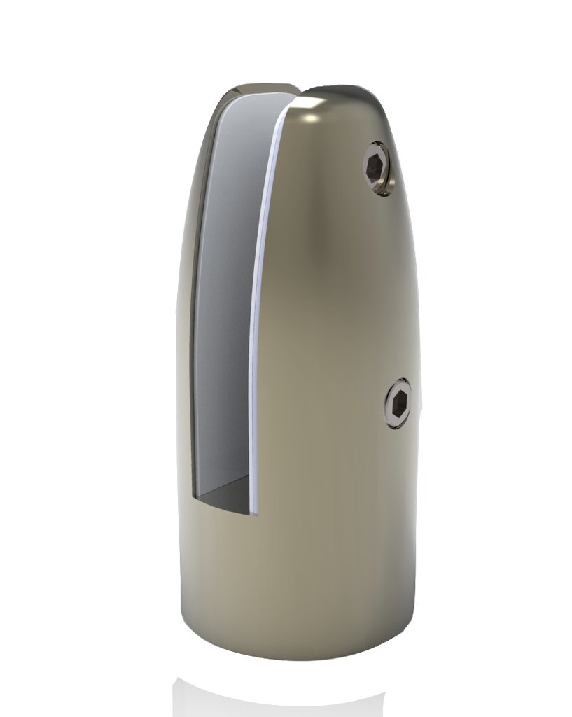 MC-209 Picior sustinere sticla 10-12mm, rotund din aluminiu (bronz)
