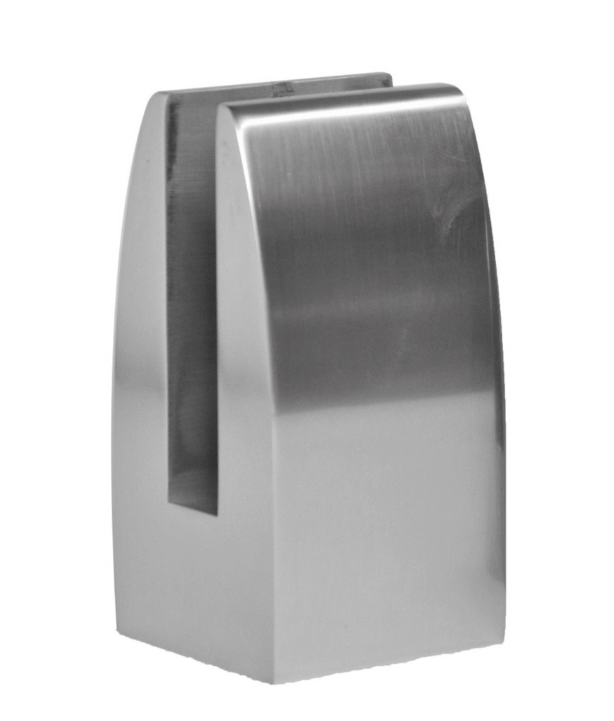 MC-209-C Picior sustinere sticla 10-12mm, patrat din aluminiu (natural)