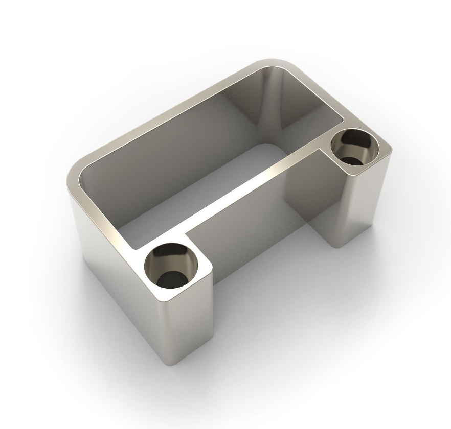 MD 10-05-1 Flansa perete - mana curenta aluminiu natural (25x60mm)