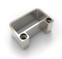 MD 10-05-1 Flansa perete - mana curenta aluminiu natural (25x60mm)