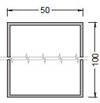 MD 100x50x2.0mm Profil aluminiu de compensare