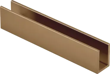 MD 101SS GR - Profil U inox 12x20x1.0mm (sticla8-10mm) 300cm GOLD ROSE