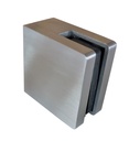 MD 104B SSS- Clema inox 41x41mm montant balustrada, fixare pe drept, sticla 8-10mm